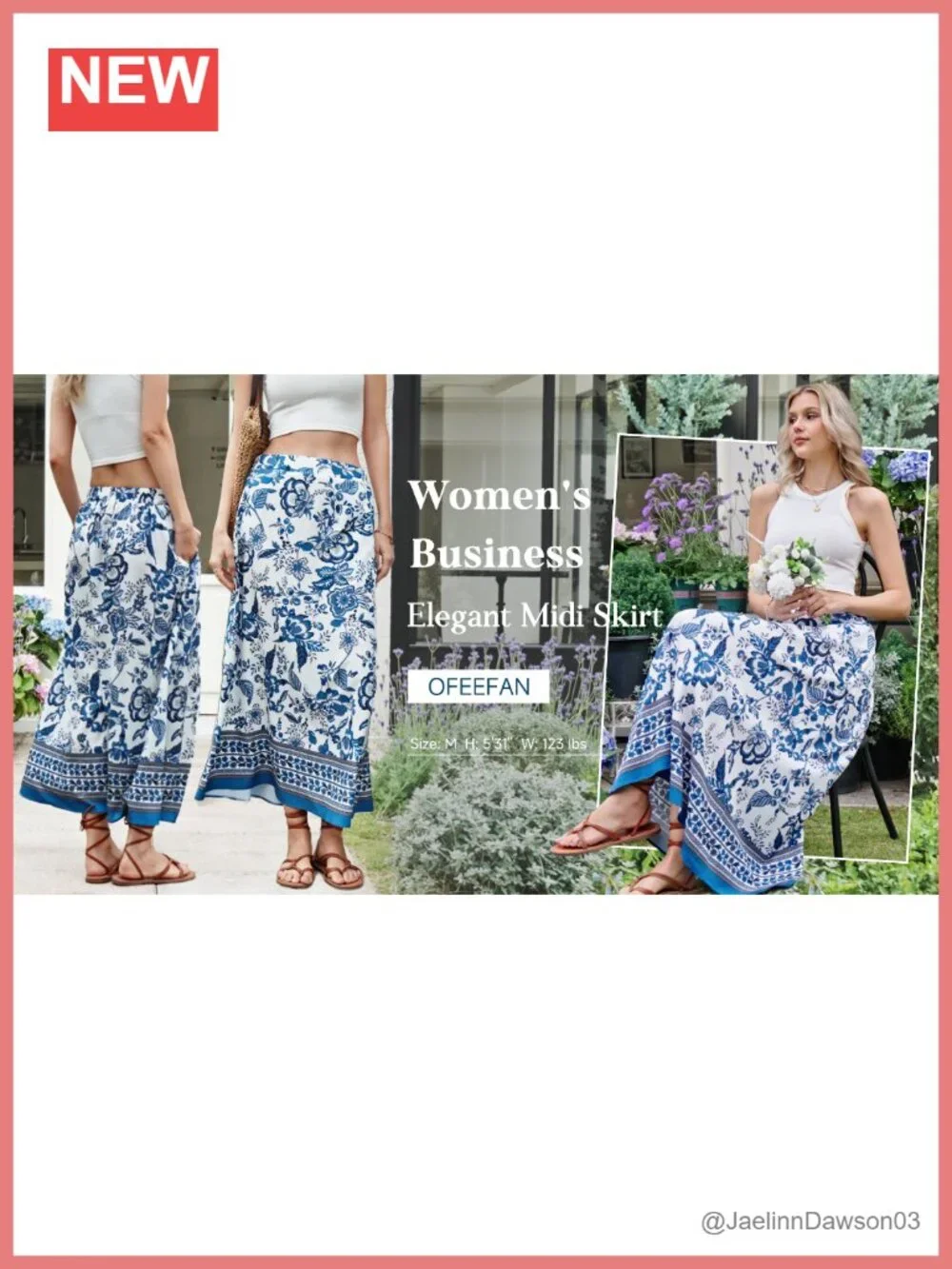 Women's Maxi Skirt with Pockets A-Line High Rise Boho Flowy